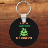 同意を得ずに存続すおもしろいる キーホルダー (正面)