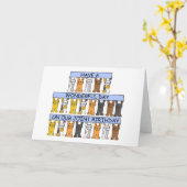 同日共同誕生日猫 カード (黄色い花)