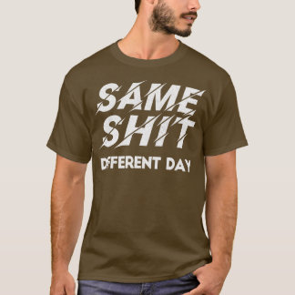 同日違うレトロタイポグラフィデザイン Tシャツ