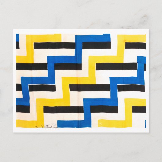 同時ファブリック |ソニア・ドローネー | ポストカード (正面)