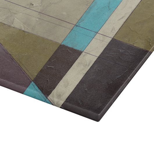 同時代のミニマ絵画リストと深いカラー カッティングボード (角)