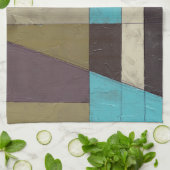 同時代のミニマ絵画リストと深いカラー キッチンタオル (折り畳み)