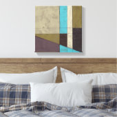 同時代のミニマ絵画リストと深いカラー キャンバスプリント (インサイチュ (寝室))