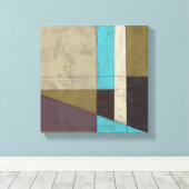 同時代のミニマ絵画リストと深いカラー キャンバスプリント (インサイチュ (ウッドフロア))