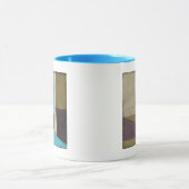 同時代のミニマ絵画リストと深いカラー マグカップ (中央)