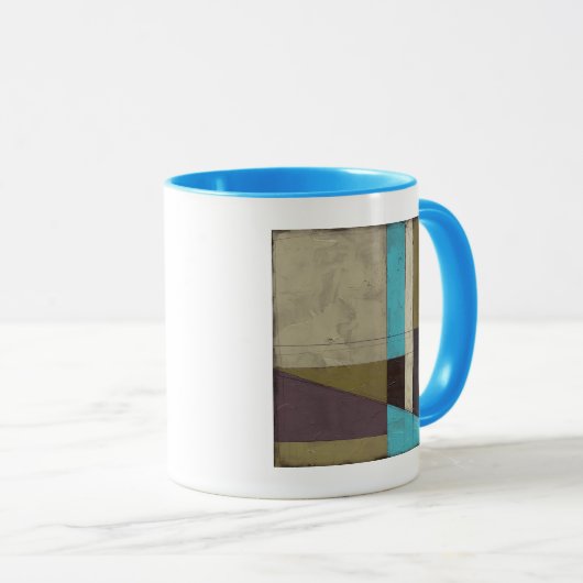 同時代のミニマ絵画リストと深いカラー マグカップ (正面右)