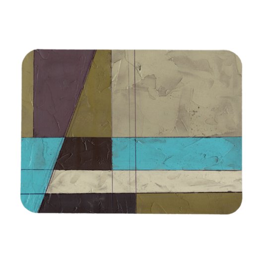 同時代のミニマ絵画リストと深いカラー マグネット (横)