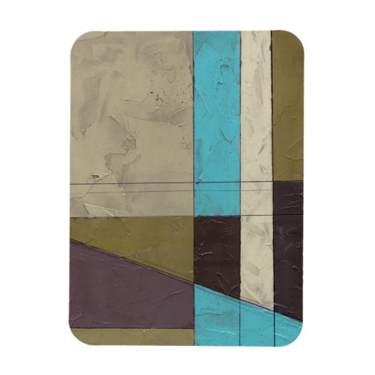 同時代のミニマ絵画リストと深いカラー マグネット (縦)