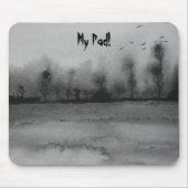 同時代の抽象芸術芸術品を気取ったデザインブラックとマウスパッド マウスパッド (正面)