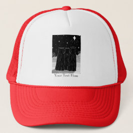 同時代の3王の黒と白のクリスマス キャップ