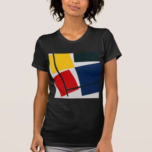 同時反対のCompositionセオvan Doesburg Tシャツ (正面)