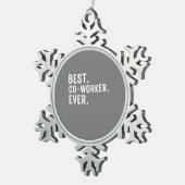 同最高の僚のかわいい同僚 スノーフレークピューターオーナメント (右)