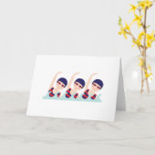 同期スイミング カード (黄色い花)