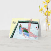 同期スイミング カード (黄色い花)