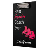 同期スケートで滑るコーチクリップボード-赤氷 クリップボード (左)