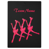 同期スケートで滑るコーチクリップボード-赤氷 クリップボード (裏面)