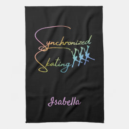 同期スケートで滑るタオル書き虹 キッチンタオル