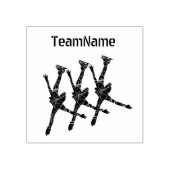 同期スケートで滑るチームスタンプ – arabesque ラバースタンプ (インプリント)