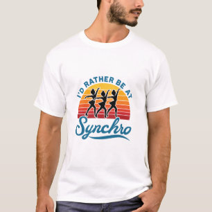 同期スケートで滑るレトロがシンクロに Tシャツ