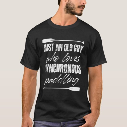 同期パドルが大好きなおじいさん Tシャツ (正面)
