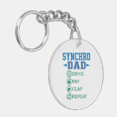 同期パパドライブペイClap同期スケートで滑る キーホルダー (正面左)