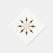 同期モダンされた芸術的泳ぐ人の金ゴールド・ドット スタンダードカクテルナプキン (角)