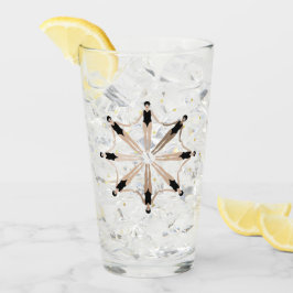 同期モダンされた芸術的泳ぐ人の金ゴールド・ドット タンブラーグラス