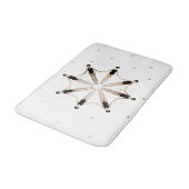 同期モダンされた芸術的泳ぐ人の金ゴールド・ドット バスマット (アングル)