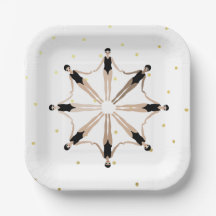 同期モダンされた芸術的泳ぐ人の金ゴールド・ドット