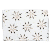 同期モダンされた芸術的泳ぐ人の金ゴールド・ドット 枕カバー (正面)