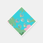 同期モダン芸術的泳ぐ人プール スタンダードカクテルナプキン (角)