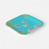 同期モダン芸術的泳ぐ人プール ペーパープレート (傾斜あり)