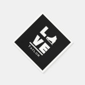 同期ラブアンドライブ姿スケートで滑る スタンダードカクテルナプキン (角)