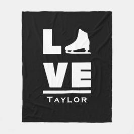 同期ラブアンドライブ姿スケートで滑る フリースブランケット