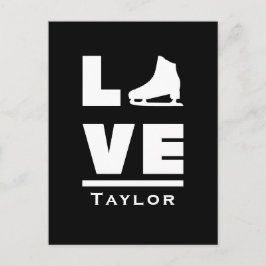 同期ラブアンドライブ姿スケートで滑る ポストカード