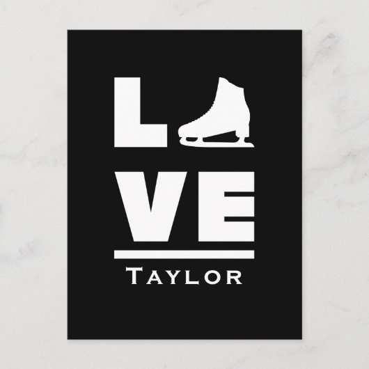 同期ラブアンドライブ姿スケートで滑る ポストカード (正面)