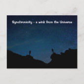 同期性 – 宇宙からのウインク引用文 ポストカード (正面)