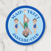 同期泳ぐ人ガールズシンクロスイミングスポーツ フェイバータグ (裏面)