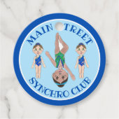 同期泳ぐ人ガールズシンクロスイミングスポーツ フェイバータグ (正面)