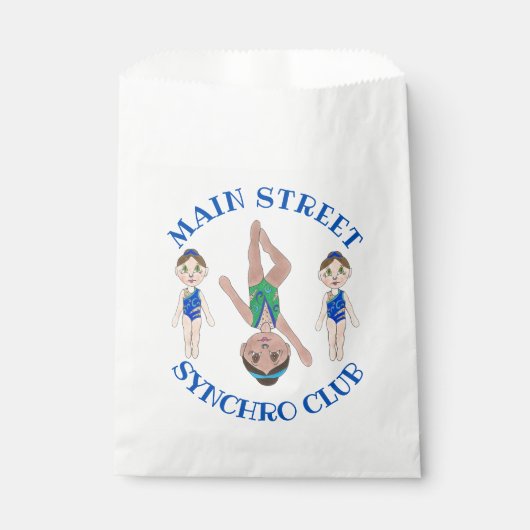 同期泳ぐ人ガールズシンクロスイミングスポーツ フェイバーバッグ (正面)