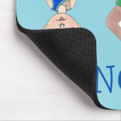 同期泳ぐ人ガールズシンクロスイミングスポーツ マウスパッド (コーナー)