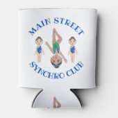 同期泳ぐ人ガールズシンクロスイミングスポーツ 缶クーラー (正面)