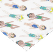 同期泳ぐ人ガールズスイムチームシンクロ テーブルクロス (アングル)