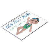 同期泳ぐ人ガールズスイムチームシンクロ ノートブック (左側)