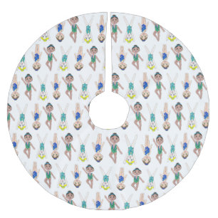 同期泳ぐ人ガールズスイムチームシンクロ ブラッシュドポリエステルツリースカート