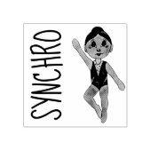 同期泳ぐ人ガールズスイムチームシンクロ ラバースタンプ (インプリント)