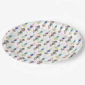 同期泳ぐ人プールシンクロスイミングガールズ ペーパープレート (アングル)