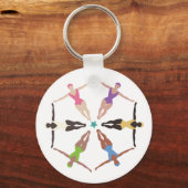 同期泳ぐ人 キーホルダー (正面)