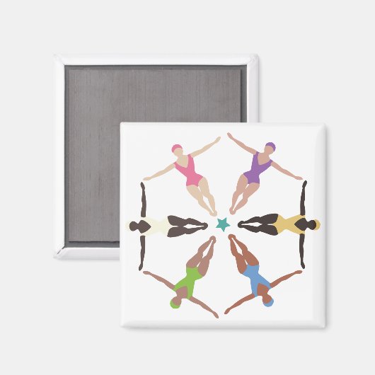 同期泳ぐ人 マグネット (正面/裏面)