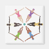 同期泳ぐ人 マグネット (正面)